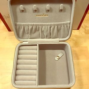 White Floral Pandora Jewelry Box
